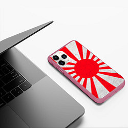 Чехол iPhone 11 Pro матовый Япония, цвет: 3D-малиновый — фото 2
