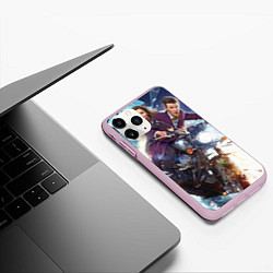 Чехол iPhone 11 Pro матовый 11 доктор на мотоцикле, цвет: 3D-розовый — фото 2