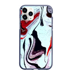 Чехол iPhone 11 Pro матовый Разводы, цвет: 3D-серый