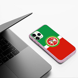 Чехол iPhone 11 Pro матовый Татарстан: флаг, цвет: 3D-розовый — фото 2