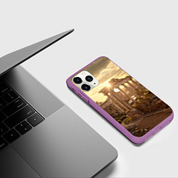 Чехол iPhone 11 Pro матовый Римское солнце, цвет: 3D-фиолетовый — фото 2