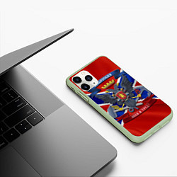 Чехол iPhone 11 Pro матовый Новороссия 2, цвет: 3D-салатовый — фото 2