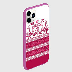 Чехол iPhone 11 Pro матовый Вышивка 37, цвет: 3D-фиолетовый — фото 2