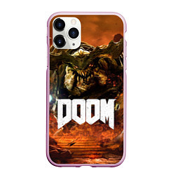 Чехол iPhone 11 Pro матовый DOOM 4: Hell Cyberdemon, цвет: 3D-розовый