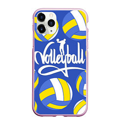 Чехол iPhone 11 Pro матовый Волейбол 6, цвет: 3D-розовый