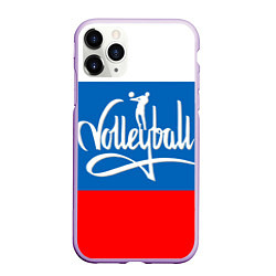 Чехол iPhone 11 Pro матовый Волейбол 27, цвет: 3D-сиреневый