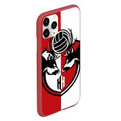 Чехол iPhone 11 Pro матовый Волейбол 53, цвет: 3D-красный — фото 2