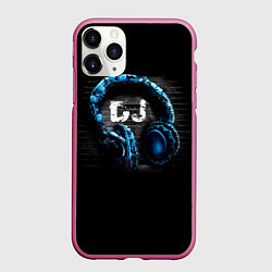 Чехол iPhone 11 Pro матовый DJ, цвет: 3D-малиновый