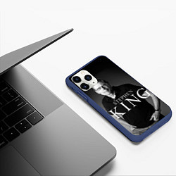 Чехол iPhone 11 Pro матовый Стивен Кинг, цвет: 3D-тёмно-синий — фото 2