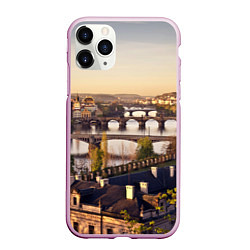 Чехол iPhone 11 Pro матовый Чехия Прага, цвет: 3D-розовый