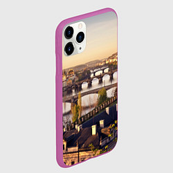Чехол iPhone 11 Pro матовый Чехия Прага, цвет: 3D-фиолетовый — фото 2