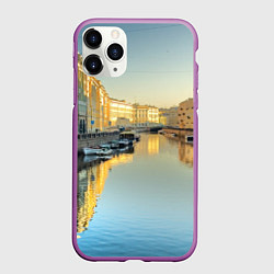 Чехол iPhone 11 Pro матовый Питер, цвет: 3D-фиолетовый