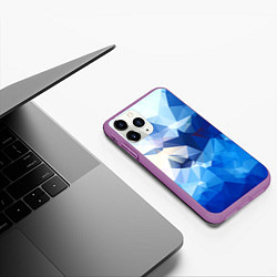 Чехол iPhone 11 Pro матовый Абстракция, цвет: 3D-фиолетовый — фото 2