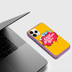 Чехол iPhone 11 Pro матовый Дискотека 90х, цвет: 3D-фиолетовый — фото 2