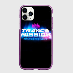 Чехол iPhone 11 Pro матовый Trancemission: Trance we love, цвет: 3D-фиолетовый
