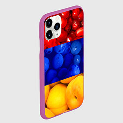 Чехол iPhone 11 Pro матовый Флаг Армении, цвет: 3D-фиолетовый — фото 2