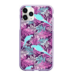 Чехол iPhone 11 Pro матовый Summer paradise, цвет: 3D-светло-сиреневый