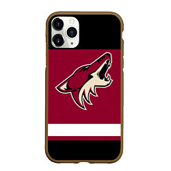 Чехол iPhone 11 Pro матовый Arizona Coyotes, цвет: 3D-коричневый