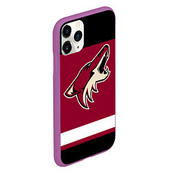 Чехол iPhone 11 Pro матовый Arizona Coyotes, цвет: 3D-фиолетовый — фото 2