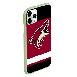 Чехол iPhone 11 Pro матовый Arizona Coyotes, цвет: 3D-салатовый — фото 2