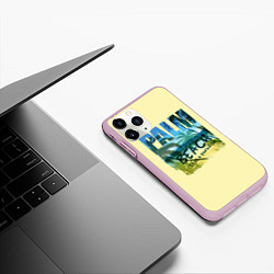 Чехол iPhone 11 Pro матовый Beach it is a Paradise, цвет: 3D-розовый — фото 2
