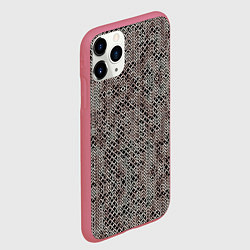 Чехол iPhone 11 Pro матовый Кольчуга, цвет: 3D-малиновый — фото 2