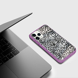 Чехол iPhone 11 Pro матовый White Jaguar, цвет: 3D-фиолетовый — фото 2
