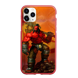 Чехол iPhone 11 Pro матовый Axe Blade, цвет: 3D-красный