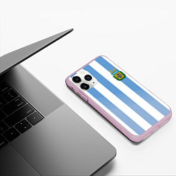 Чехол iPhone 11 Pro матовый Сборная Аргентины: ЧМ-2018, цвет: 3D-розовый — фото 2