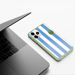 Чехол iPhone 11 Pro матовый Сборная Аргентины: ЧМ-2018, цвет: 3D-салатовый — фото 2