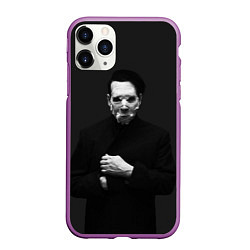 Чехол iPhone 11 Pro матовый Marilyn Manson, цвет: 3D-фиолетовый