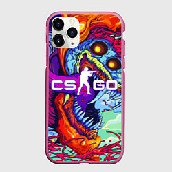 Чехол iPhone 11 Pro матовый CS:GO, цвет: 3D-малиновый