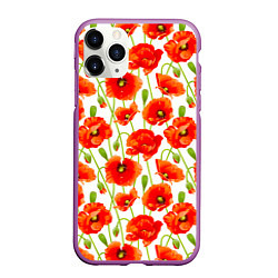 Чехол iPhone 11 Pro матовый Маки, цвет: 3D-фиолетовый