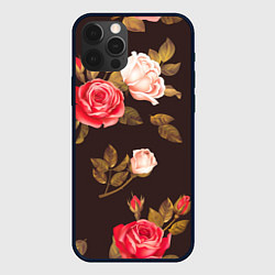 Чехол для iPhone 12 Pro Max Мотив из роз, цвет: 3D-черный