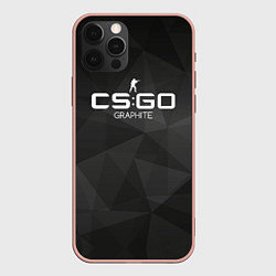 Чехол для iPhone 12 Pro Max CS:GO Graphite, цвет: 3D-светло-розовый