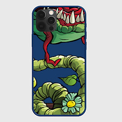 Чехол для iPhone 12 Pro Max Plants vs zombies, цвет: 3D-тёмно-синий