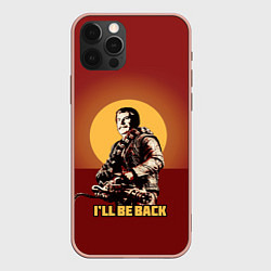 Чехол для iPhone 12 Pro Max Stalin: Ill Be Back, цвет: 3D-светло-розовый