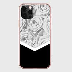 Чехол для iPhone 12 Pro Max Розы, цвет: 3D-светло-розовый