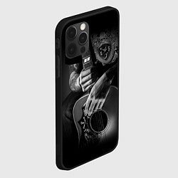 Чехол для iPhone 12 Pro Max Гитарист-рокер, цвет: 3D-черный — фото 2