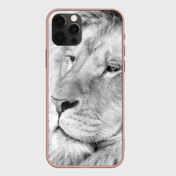 Чехол для iPhone 12 Pro Max Мудрый лев, цвет: 3D-светло-розовый
