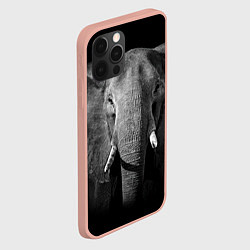 Чехол для iPhone 12 Pro Max Взгляд слона, цвет: 3D-светло-розовый — фото 2