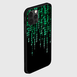 Чехол для iPhone 12 Pro Max Цифровой поток из матрицы, цвет: 3D-черный — фото 2