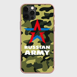 Чехол для iPhone 12 Pro Max Russian army, цвет: 3D-светло-розовый