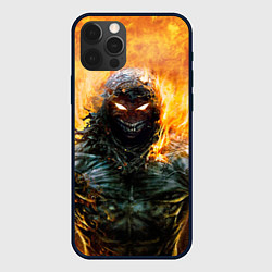 Чехол для iPhone 12 Pro Max Disturbed: Monster Flame, цвет: 3D-черный