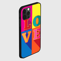 Чехол для iPhone 12 Pro Max Love three-dimensional letters, цвет: 3D-черный — фото 2