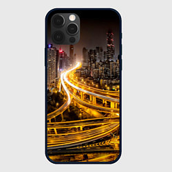 Чехол для iPhone 12 Pro Max Шанхай - авторазвязка, цвет: 3D-черный