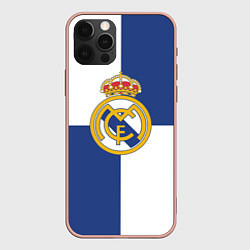 Чехол для iPhone 12 Pro Max Real Madrid: Blue style, цвет: 3D-светло-розовый