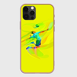 Чехол для iPhone 12 Pro Max Волейбол, цвет: 3D-светло-розовый