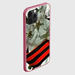 Чехол для iPhone 12 Pro Max Георгиевская лента, цвет: 3D-малиновый — фото 2