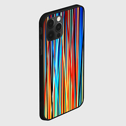 Чехол для iPhone 12 Pro Max Colored stripes, цвет: 3D-черный — фото 2